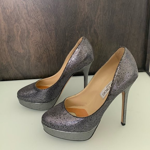 JIMMY CHOO Metalic Glitter Pumps - US 5.5/EU 35.5 - Picture 4 of 8